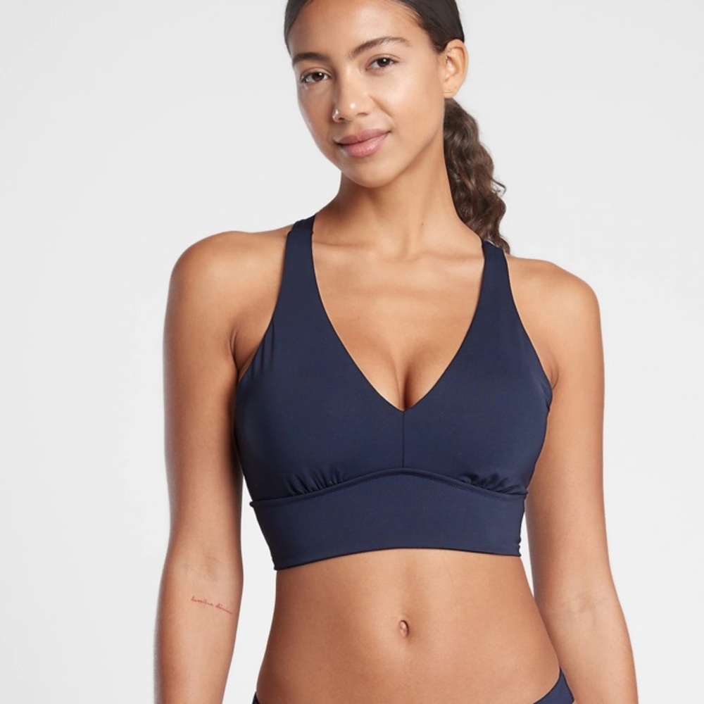 Athleta Navy Bikini Top